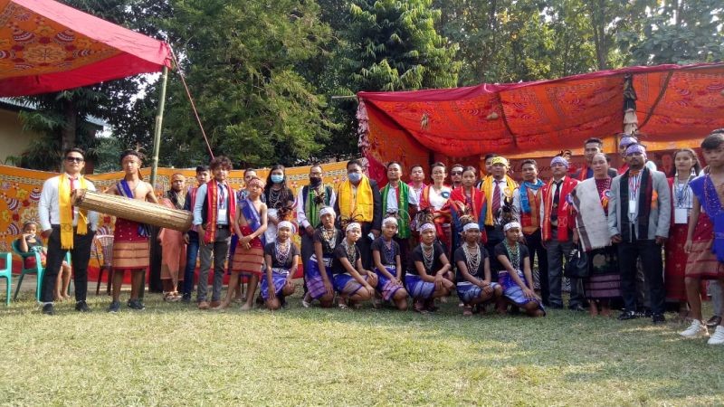 People in traditional attire participate in the Wangala, a post harvest festival of the Garo community on November 21. The festival was celebrated under the common theme, ‘our culture is the soul of our tribe.’